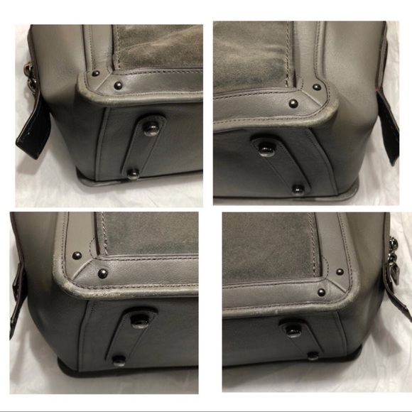 COACH Gray Dreamer Mixed Leather Satchel - Picture 10 of 10